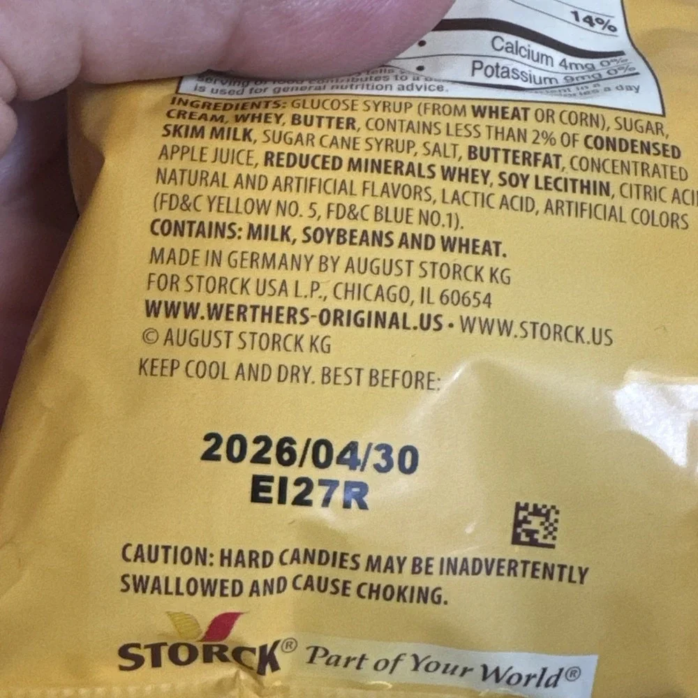 2 Bags Werther's Original Caramel Apple Hard Candies 5.5Oz each Creamy Filling